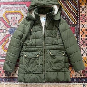 J. Crew Kids Dark Green Puffer Jacket